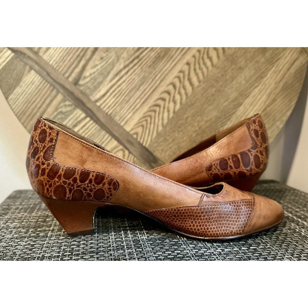 Vintage Anne Wells Leather Heels Leather Patterns Size 10 - Picture 3 of 7